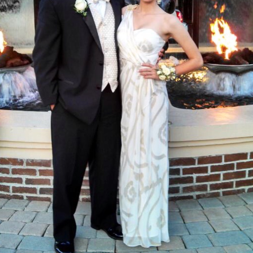 Cache Grecian Style One Shoulder Prom Dress